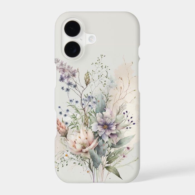 Delicate Spring Wildflowers iPhone Case (Back)