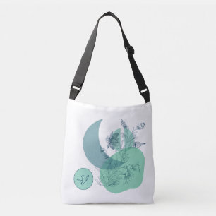 Delicate Springtime Floral Green Shaded Tote