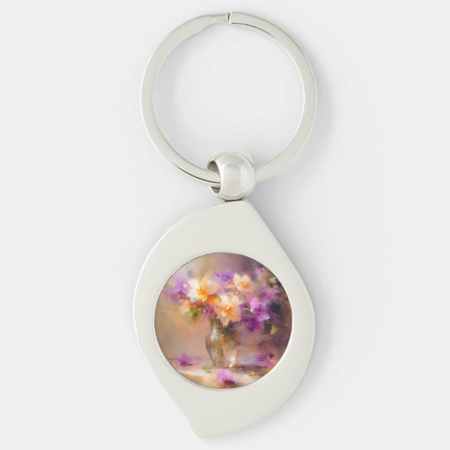 Delicate Still Life  Keychain (Front)