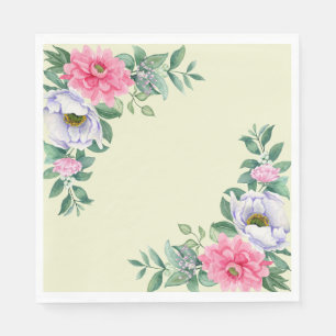 Delicate Summer Garden Party Flowers Napkins