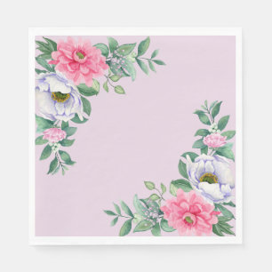 Delicate Summer Garden Party Flowers Napkins