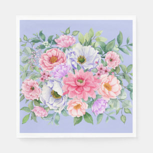 Delicate Summer Garden Party Flowers  Napkins