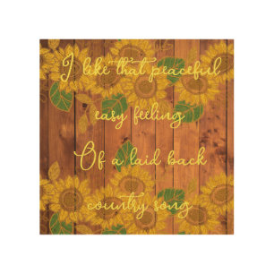 Delicate Sunflower faux embroidery CUSTOM Wood Wall Art