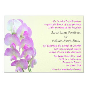 Sweet Pea Wedding Invitations Zazzle Delicate Sweet Pea Wedding Invitation