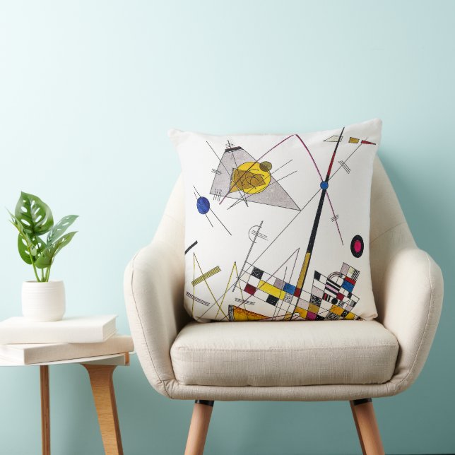 Delicate Tension #85 -  Kandinsky Throw Pillow (Chair)