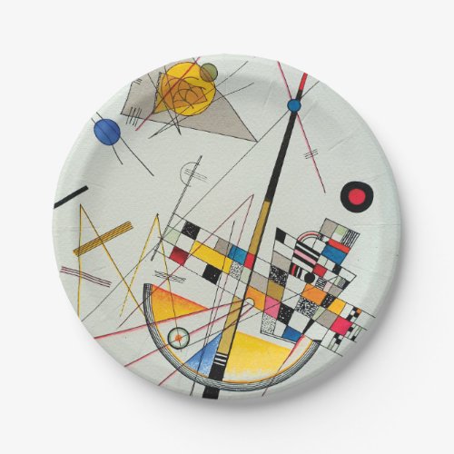 Delicate Tension by Wassily Kandinsky Paper Plates