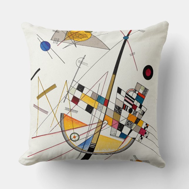 Delicate Tension, No. 85 by Wassily Kandinsky Throw Pillow (Front)