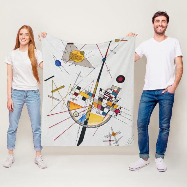 Delicate Tension No.85, Wassily Kandinsky Fleece Blanket (In Situ)