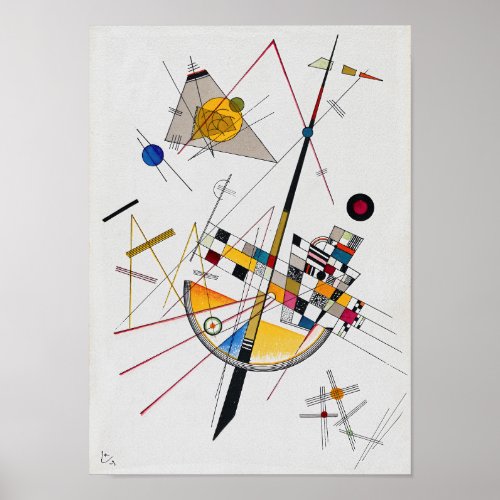 Delicate Tension No85 Wassily Kandinsky Poster