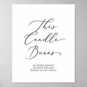 Delicate This Candle Burns Wedding Memorial Sign