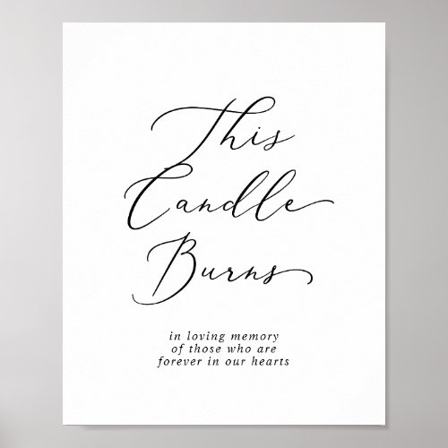 Delicate This Candle Burns Wedding Memorial Sign