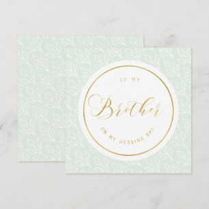 Delicate   "To my brother on my wedding day" Invitation