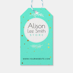 Delicate turquoise Tags for your handmade store