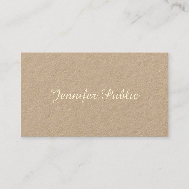 Delicate Unique Attractive Handwritten Script Business Card (Front)