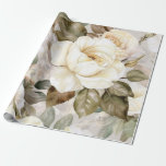 Delicate Vintage Creamy White Roses Wrapping Paper<br><div class="desc">Beautiful gift wrap of Vintage Creamy White Roses. 
Perfect gift wrap for a wedding or bridal shower.</div>