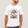 Delicate Vintage Floral Mushroom T-Shirt