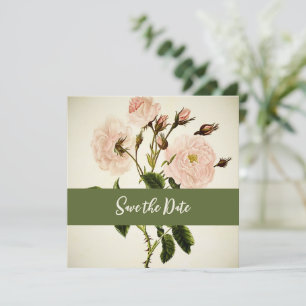 Delicate Vintage Floral Save The Date