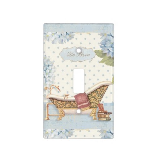 Delicate Vintage French Le Bain Bathroom Decor Light Switch Cover
