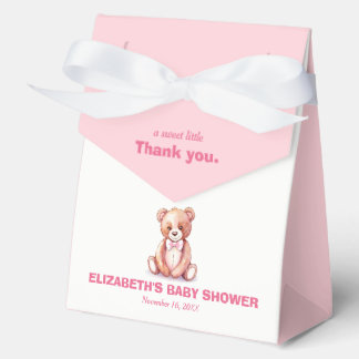 Delicate watercolor bear with a bow Favor Box