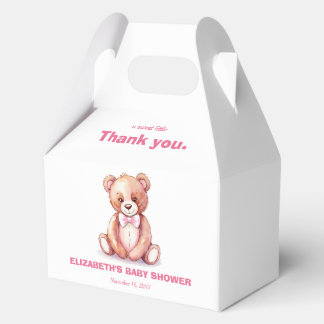 Delicate watercolor bear with a bow Favor Box