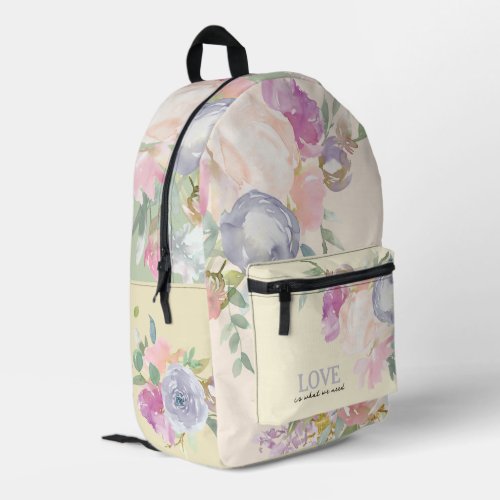 Delicate Watercolor Floral Backpack
