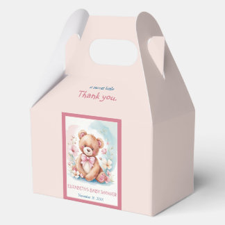 Delicate watercolor forest bear Favor Box