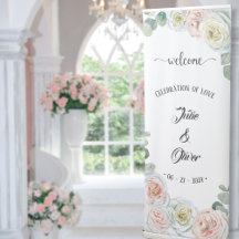 Delicate Watercolor Pale Roses Wedding