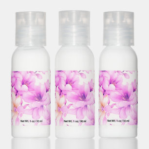 Delicate Watercolor Pink Flowers Hand Lotion