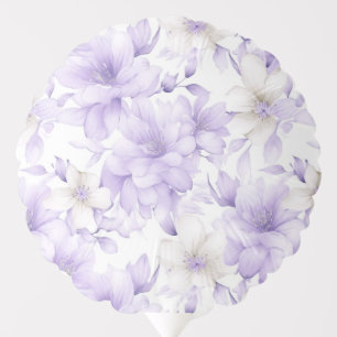 Delicate Watercolor Purple Flowers Balloon