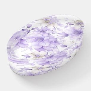 Delicate Watercolor Purple Flowers Paperweight
