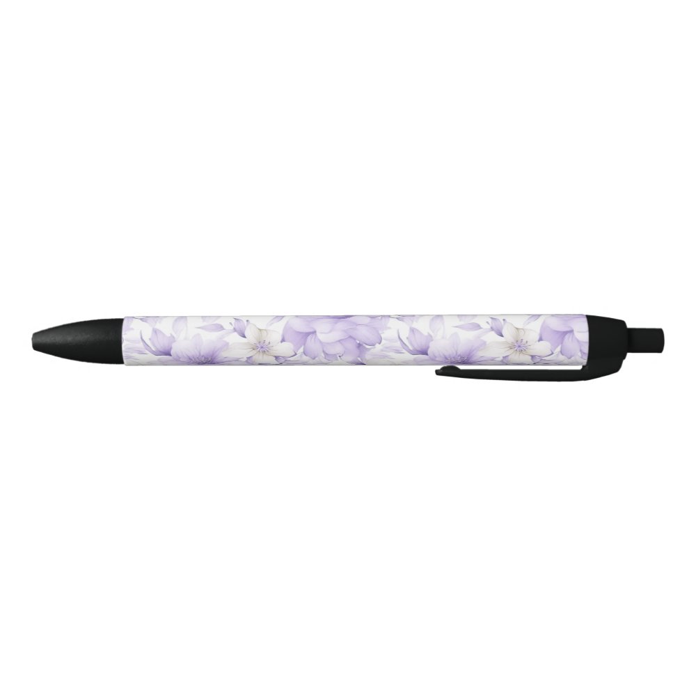Disover Delicate Watercolor Purple Flowers  Pen