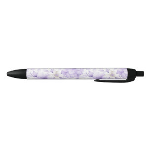 Delicate Watercolor Purple Flowers Pen