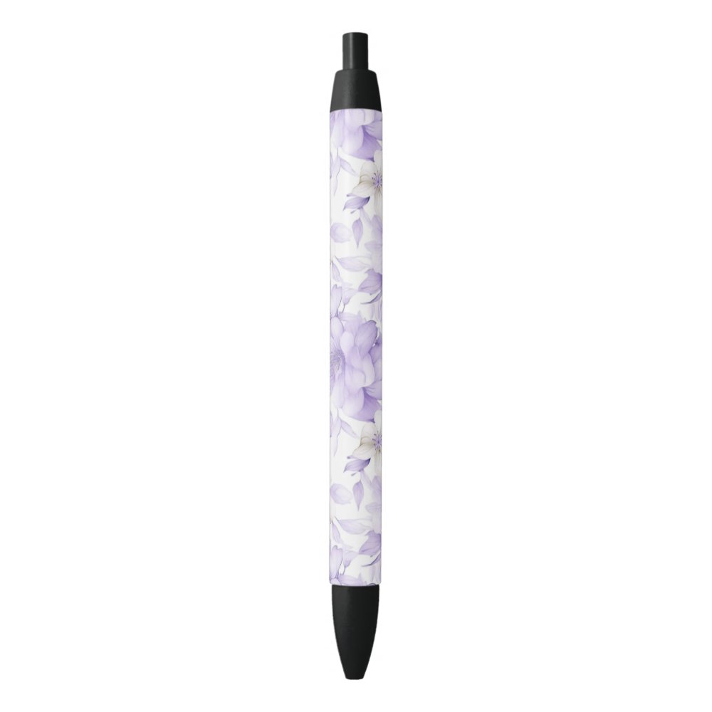 Disover Delicate Watercolor Purple Flowers  Pen