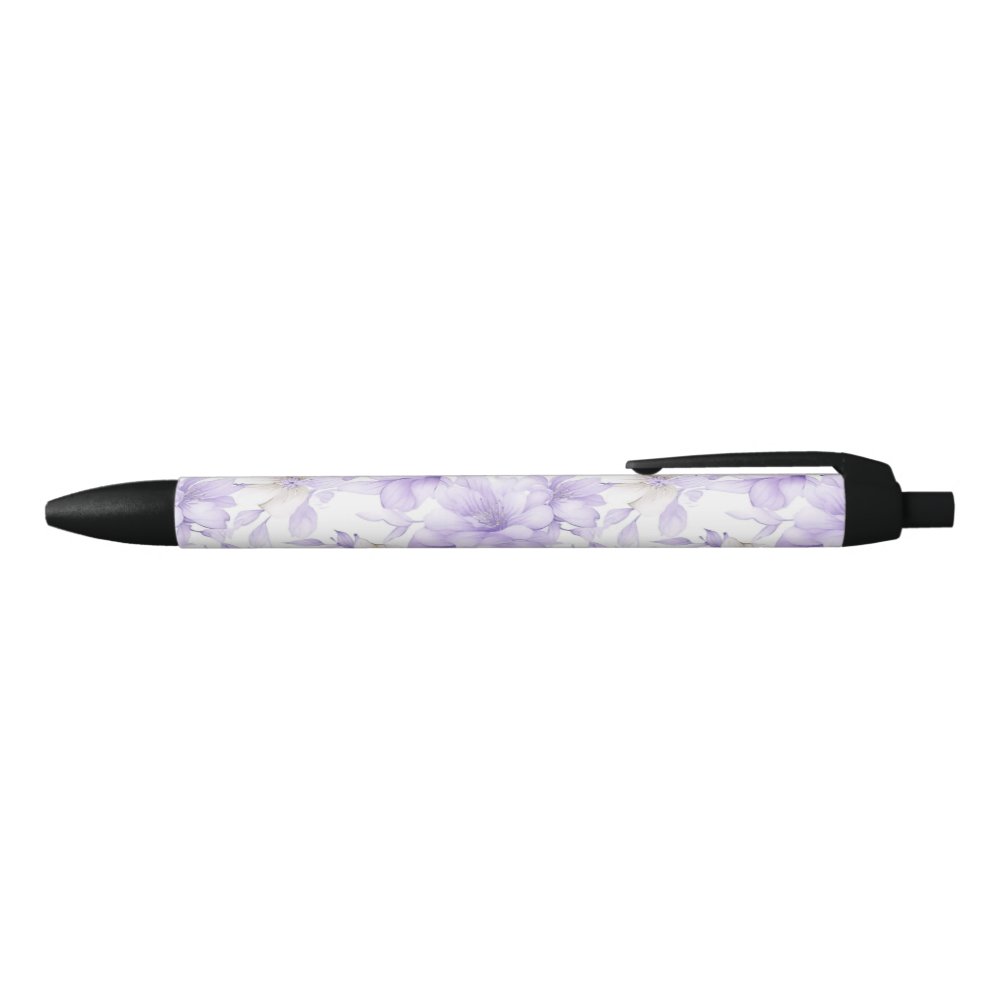 Disover Delicate Watercolor Purple Flowers  Pen