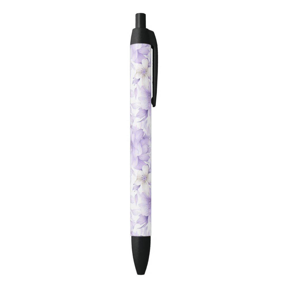 Disover Delicate Watercolor Purple Flowers  Pen