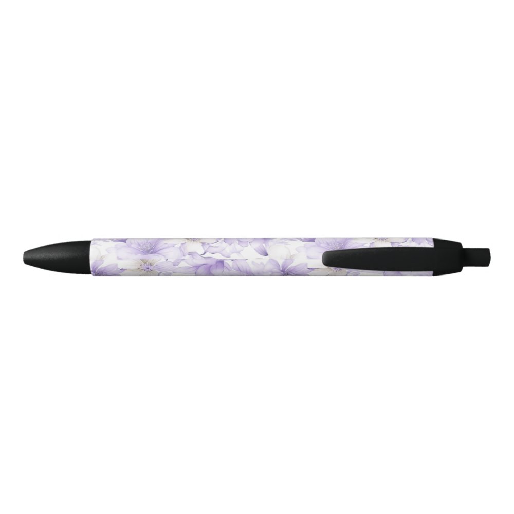 Disover Delicate Watercolor Purple Flowers  Pen