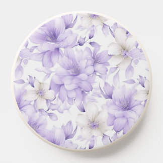 Delicate Watercolor Purple Flowers  PopSocket