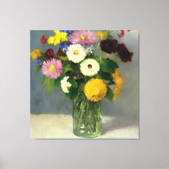 Delicate Watercolour Bouquet Art Canvas Print (Front)