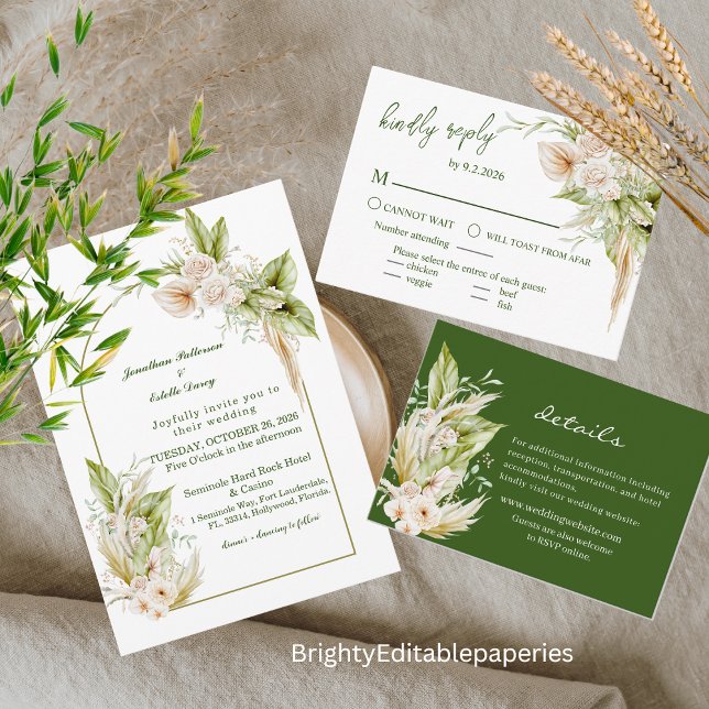 Delicate Wedding Invitation template (Creator Uploaded)