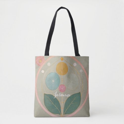 Delicate Whimsy Abstract Pastel Flower Tote Bag