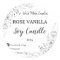 Delicate White Floral Soy Candle Product Labels