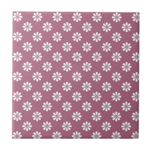 Delicate White Flowers Elegant Home Decor Design Ceramic Tile