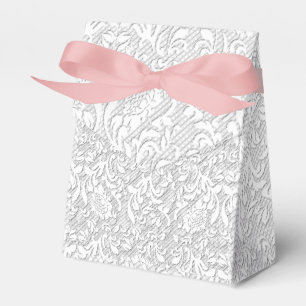 Delicate White Lace Favor Boxes