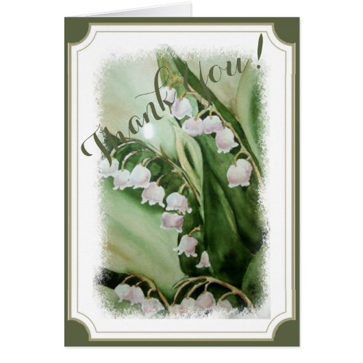DELICATE WHITE LILY OF THE VALLEY THANK YOU (Front)