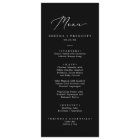 Delicate White on Black Calligraphy Wedding Dinner