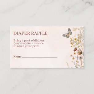 Delicate Wildflower and Butterfly Party Enclosure Card