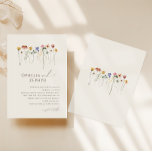 Delicate Wildflower | Beige Wedding Invitation<br><div class="desc">This delicate wildflower | beige wedding invitation is perfect for your simple, whimsical boho rainbow summer wedding. The bright, enchanted pink, yellow, orange, and gold color florals give this product the feel of a minimalist elegant vintage hippie spring garden. The modern design is artsy and delicate, portraying a classic earthy...</div>