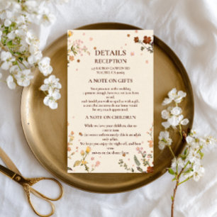 Delicate Wildflower Elegant Enclosure Card