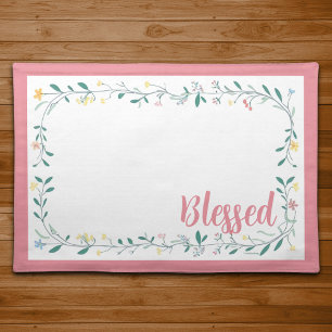 Delicate Wildflower Floral Placemat - Pink