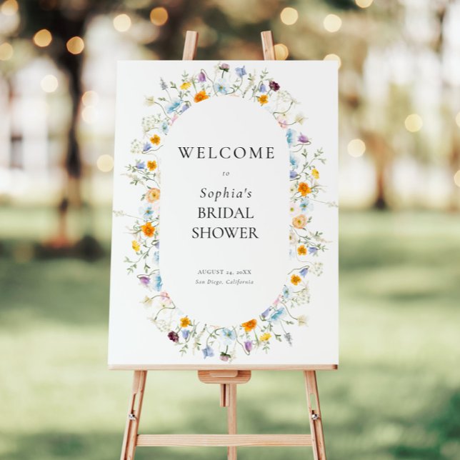 Delicate Wildflower Frame Welcome Sign (Creator Uploaded)